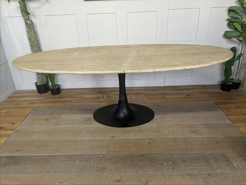 Hampton beige travertine oval - travertine,