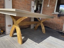Weathered  Oak Dining Table, 6